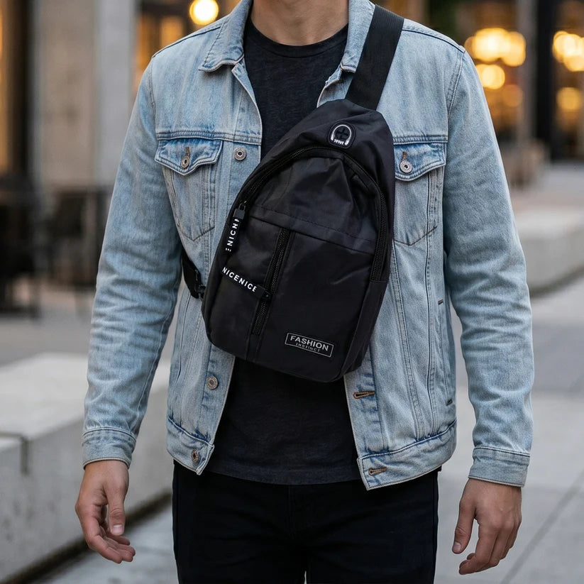Waterproof USB Charging Waist & Crossbody Sling Bag for Travel
