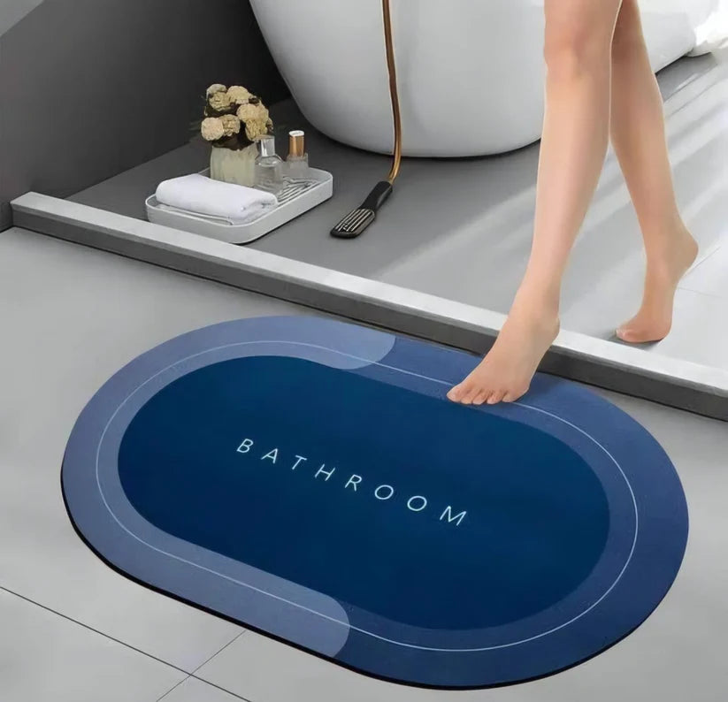 Non-Slip Oval Super Absorbent Bath Mat