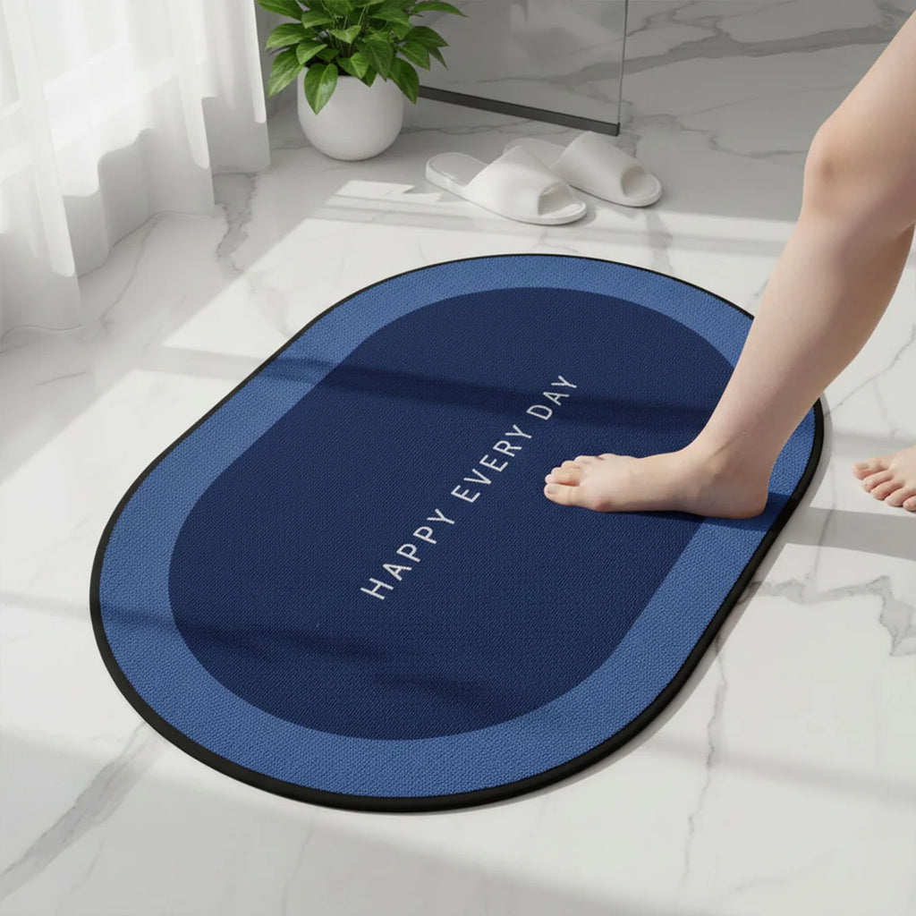 Non-Slip Oval Super Absorbent Bath Mat