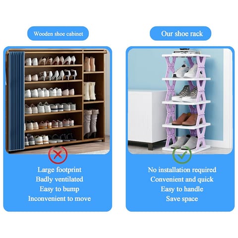 Foldable Shoe Rack(1p Pc,8 Layers)