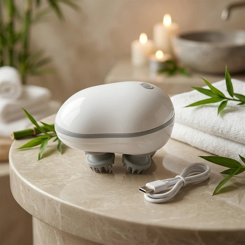 Smart Electric Scalp & Body Massager With 4 Detachable Heads