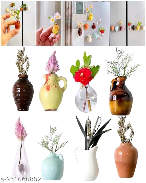 Mini Vase Magnets For Fridge