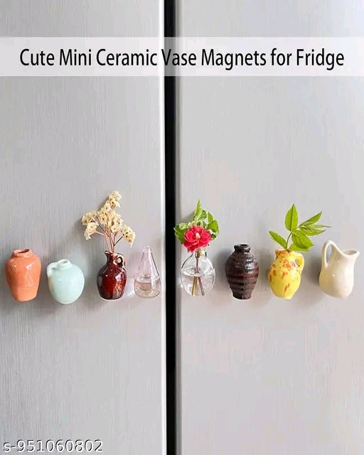 Mini Vase Magnets For Fridge